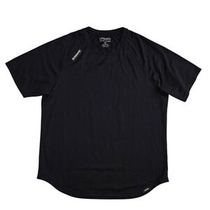 Legends Enzo (Men's XL) Black Athletic T-Shirt Short Sleeve Curved Hem Tee